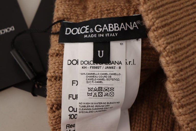 Dolce & Gabbana Boys Wool Knitted Beanie Hat in Multiclour