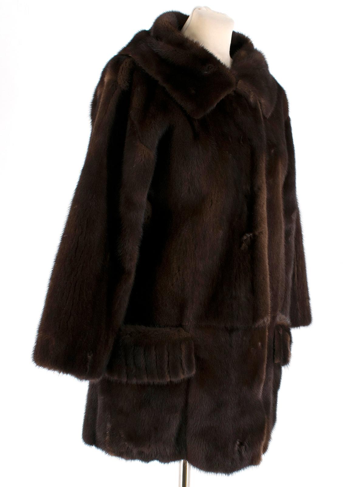 Dolce & Gabbana Dark Brown Mink Fur Coat XS 36 3