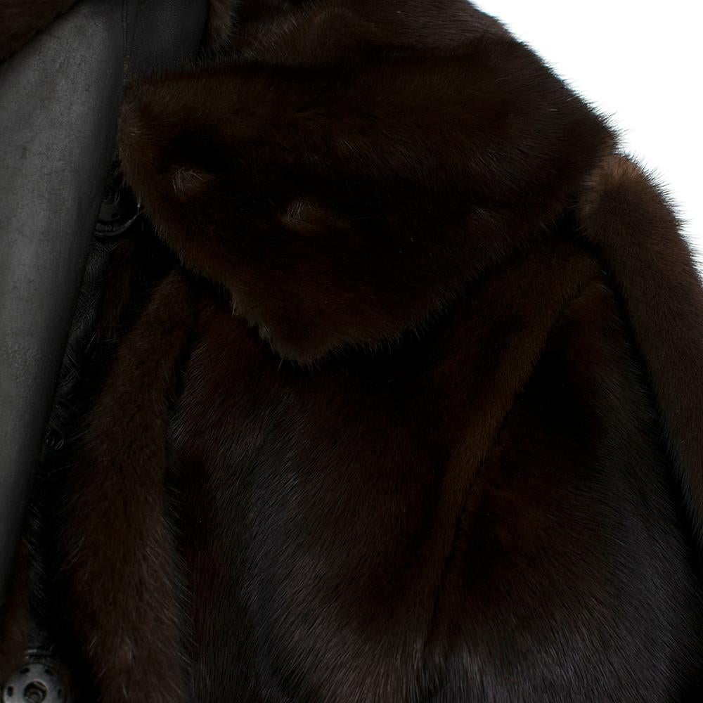 dark brown mink coat