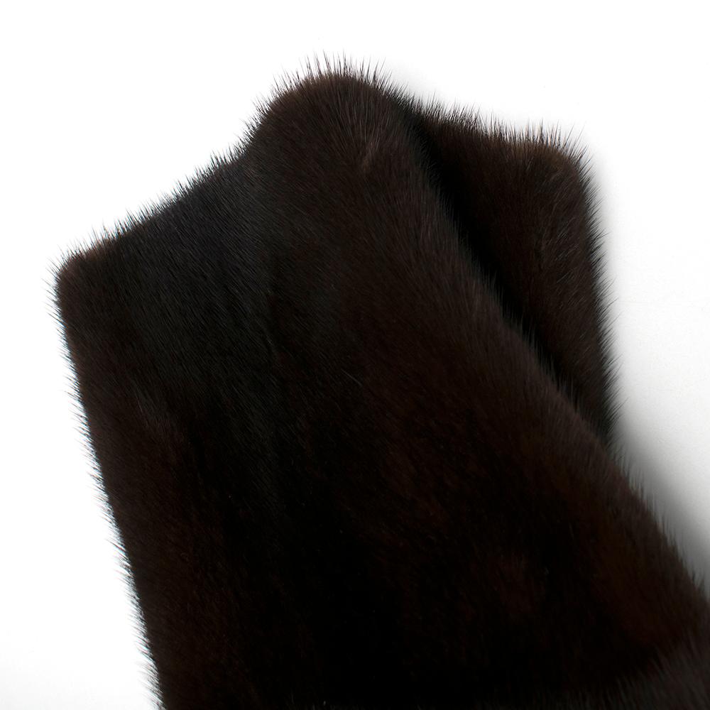 Black Dolce & Gabbana Dark Brown Mink Fur Coat XS 36