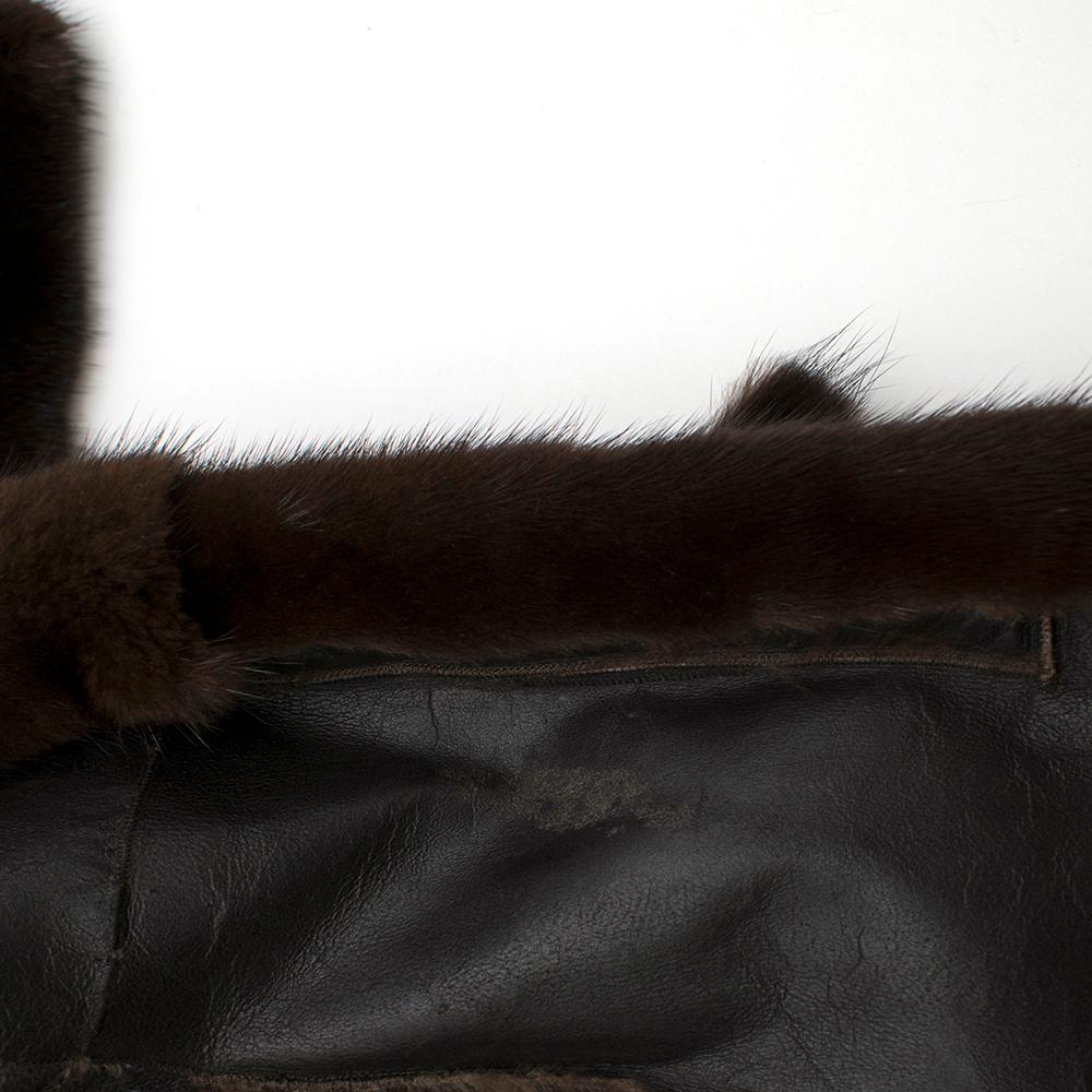 Dolce & Gabbana Dark Brown Mink Fur Coat XS 36 In Excellent Condition In London, GB