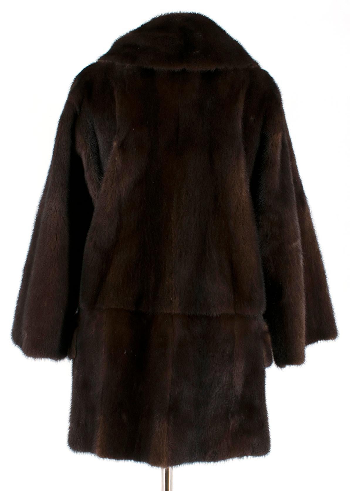 Dolce & Gabbana Dark Brown Mink Fur Coat XS 36 2
