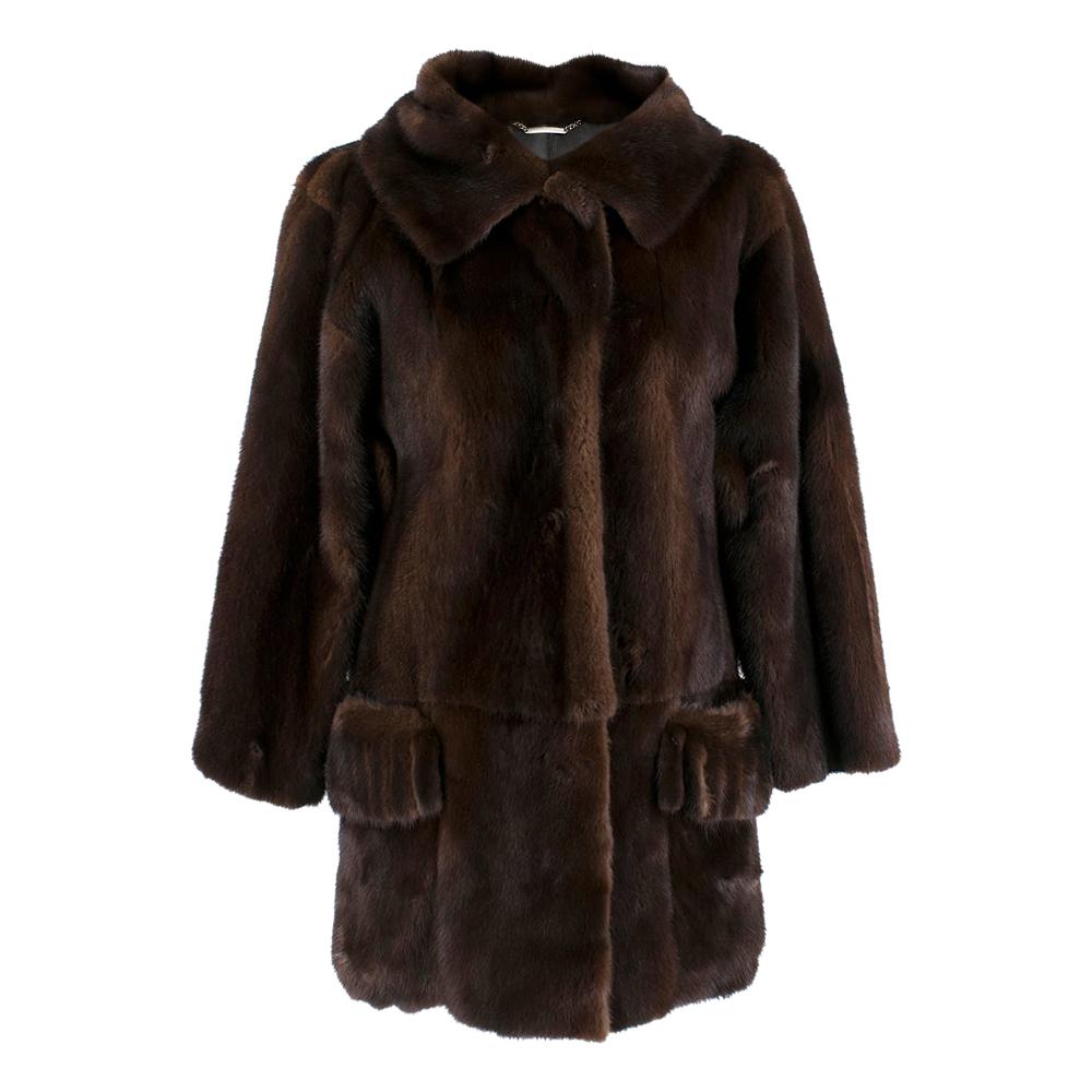 Dolce & Gabbana Dark Brown Mink Fur Coat XS 36