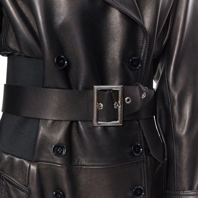 DOLCE & GABBANA dark brown nappa leather double breasted silver buckle belt coat
Reference: CC/ZHYU00292
Brand: Dolce Gabbana
Designer: Domenico Dolce and Stefano Gabbana
Material: Others
Color: Brown
Pattern: Solid
Closure: Button
Extra Details: