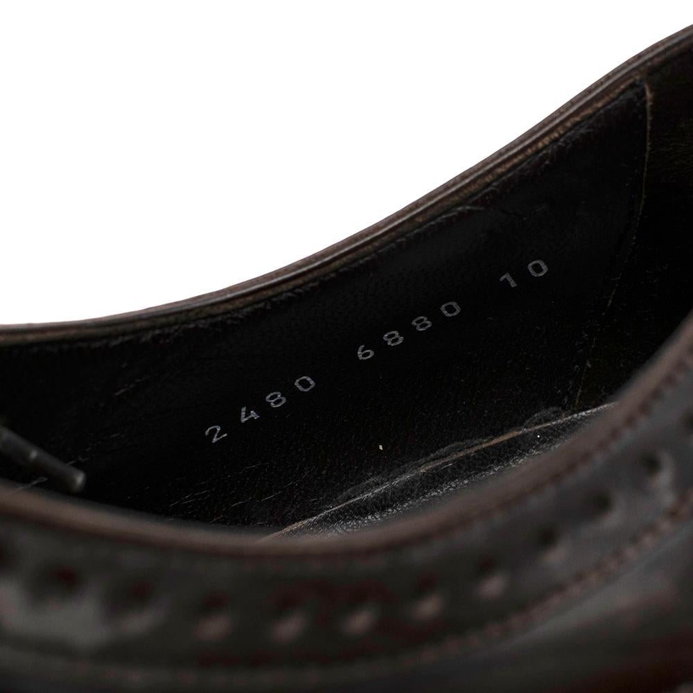 Dolce & Gabbana Dark Brown Patent Leather Derby Shoes - Size EU 44 2