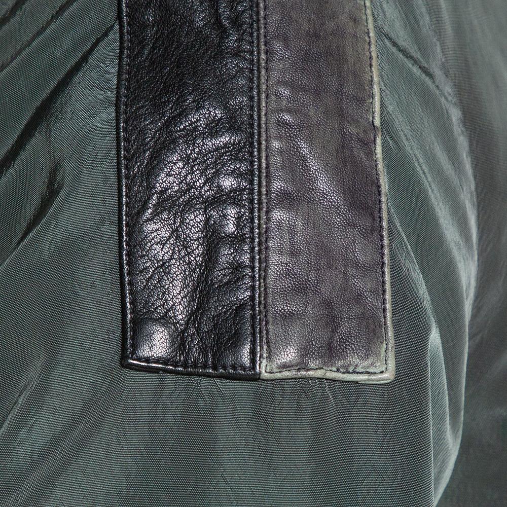 dark green leather jacket mens
