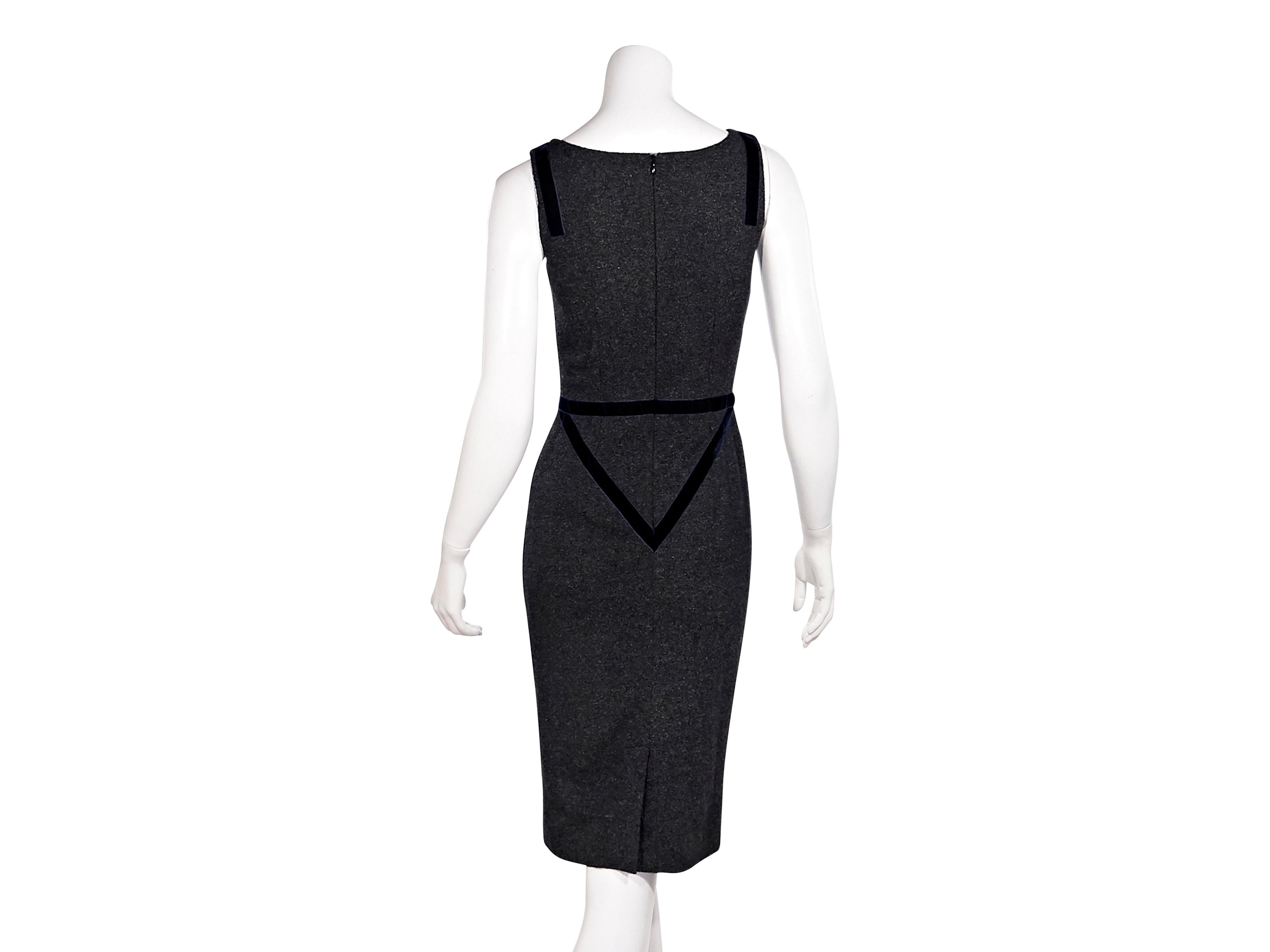 dark grey sheath dress