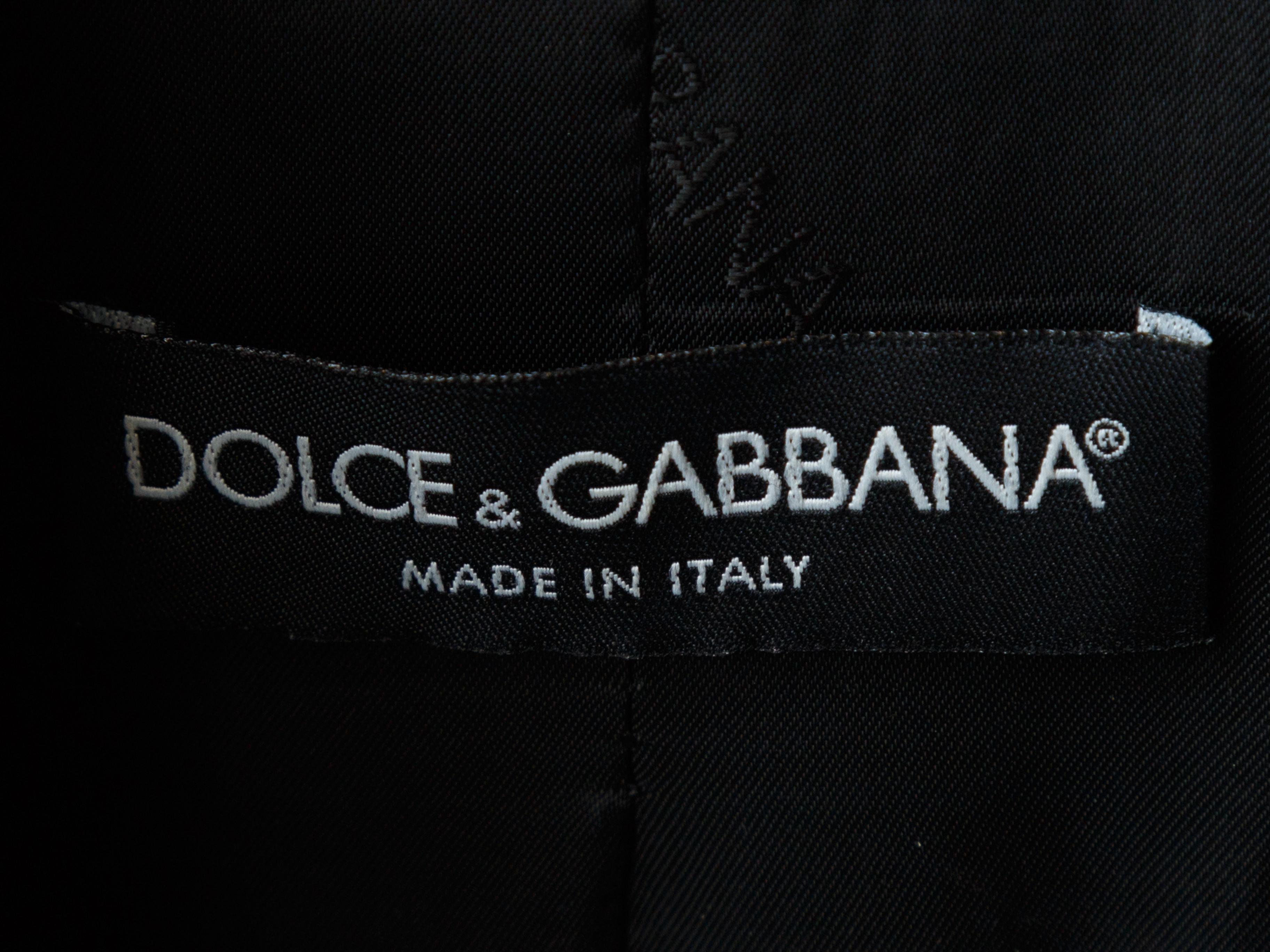 Dolce & Gabbana Dark Grey Virgin Wool Coat In Good Condition In New York, NY