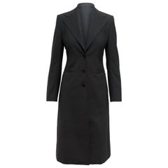 Dolce & Gabbana Dark Grey Virgin Wool Coat