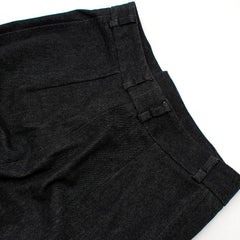 Dolce & Gabbana Dark Grey Wool-blend Fur Cuffed Trousers US 4