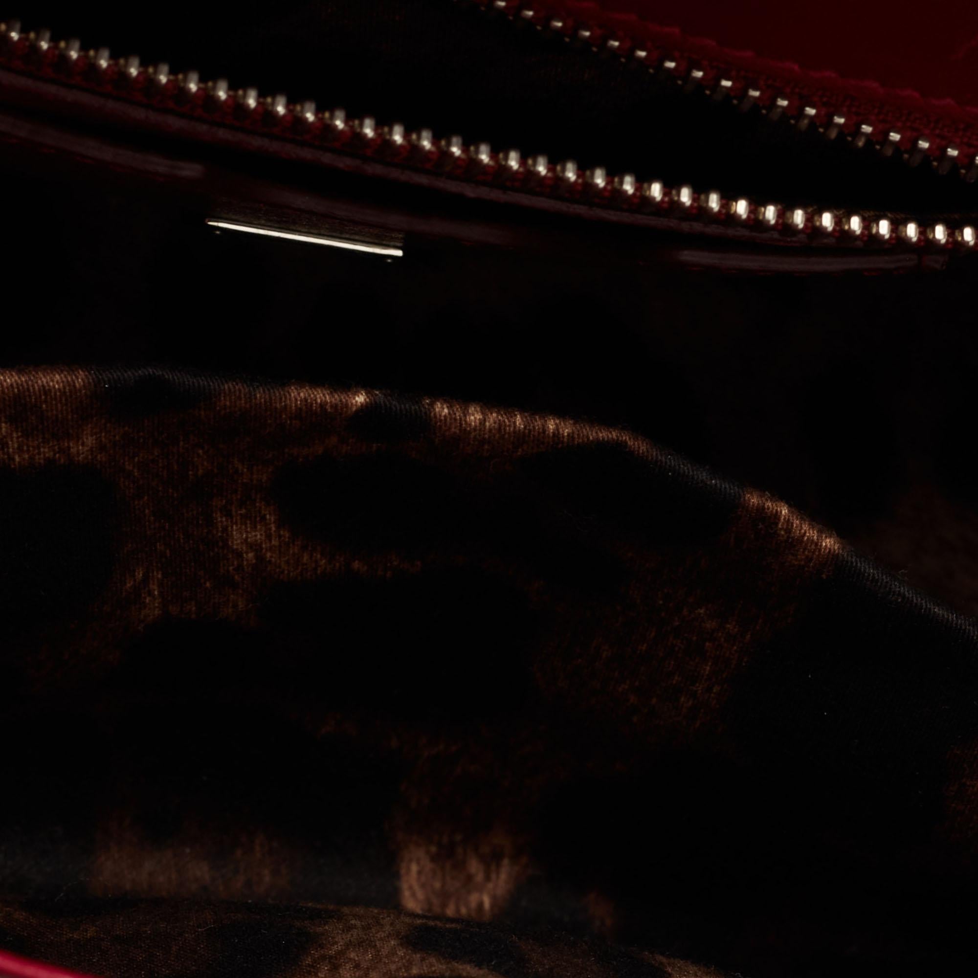 Dolce & Gabbana Dark Pink Patent Leather Small Miss Monica Top Handle Bag 5