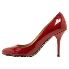 Dolce & Gabbana Dark Red Patent Leather Pumps Size 39