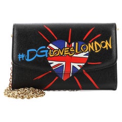 Dolce & Gabbana Dauphine Chain Crossbody Bag Printed Leather
