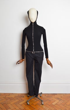 Dolce & Gabbana Deconstructed detachable Black Jumpsuit - Turtle neck Pant Suit