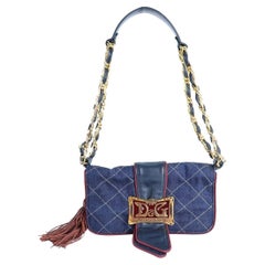 Dolce & Gabbana Denim Flap Vintage Shoulder Bag