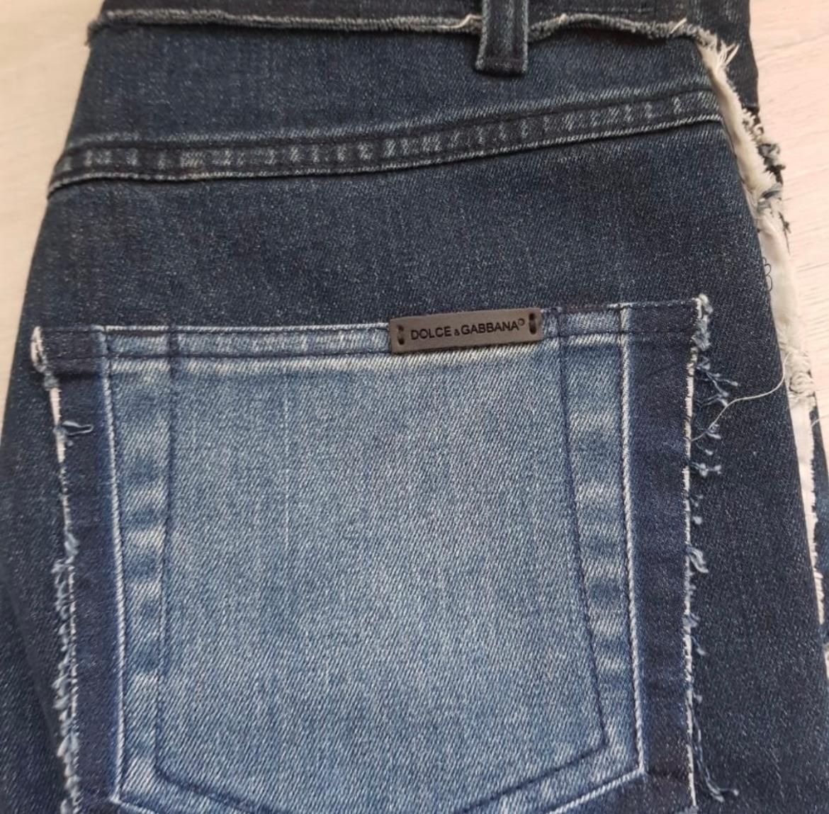 Vaqueros Dolce & Gabbana Denim Flores en Nuevo estado para la venta en New York, NY