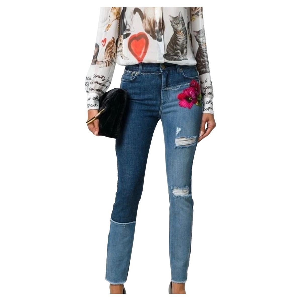 Vaqueros Dolce & Gabbana Denim Flores en venta