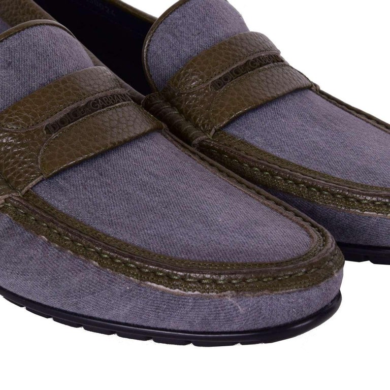 moccasins black denim 40mm