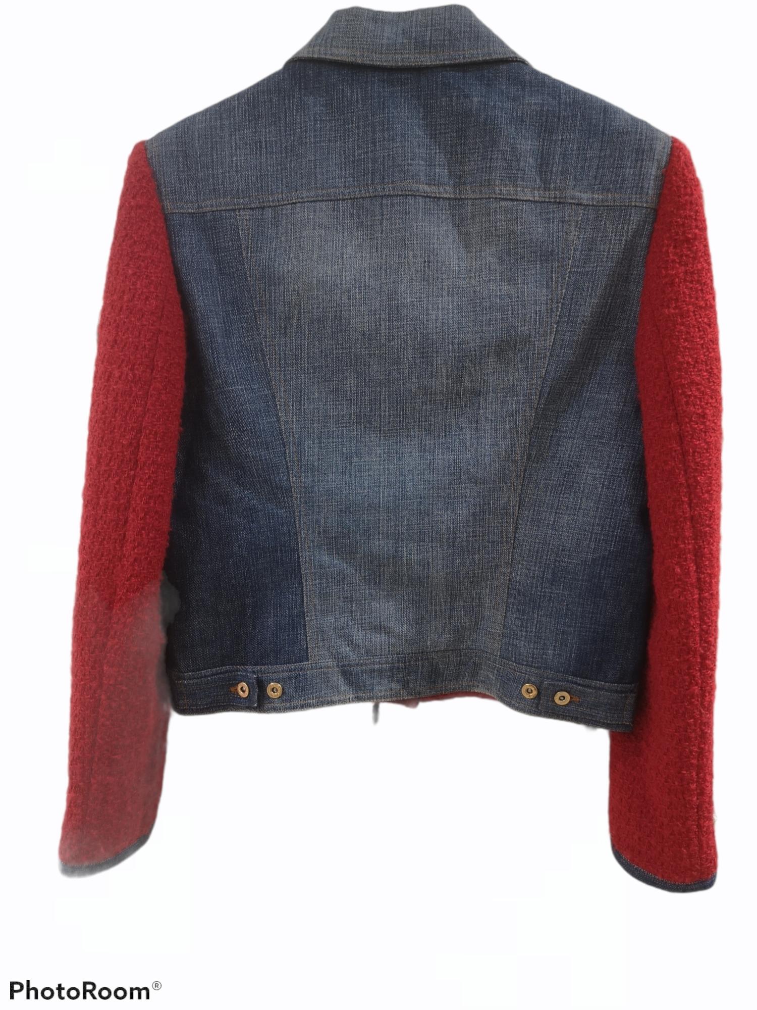 Dolce & Gabbana denim red wool jacket 2