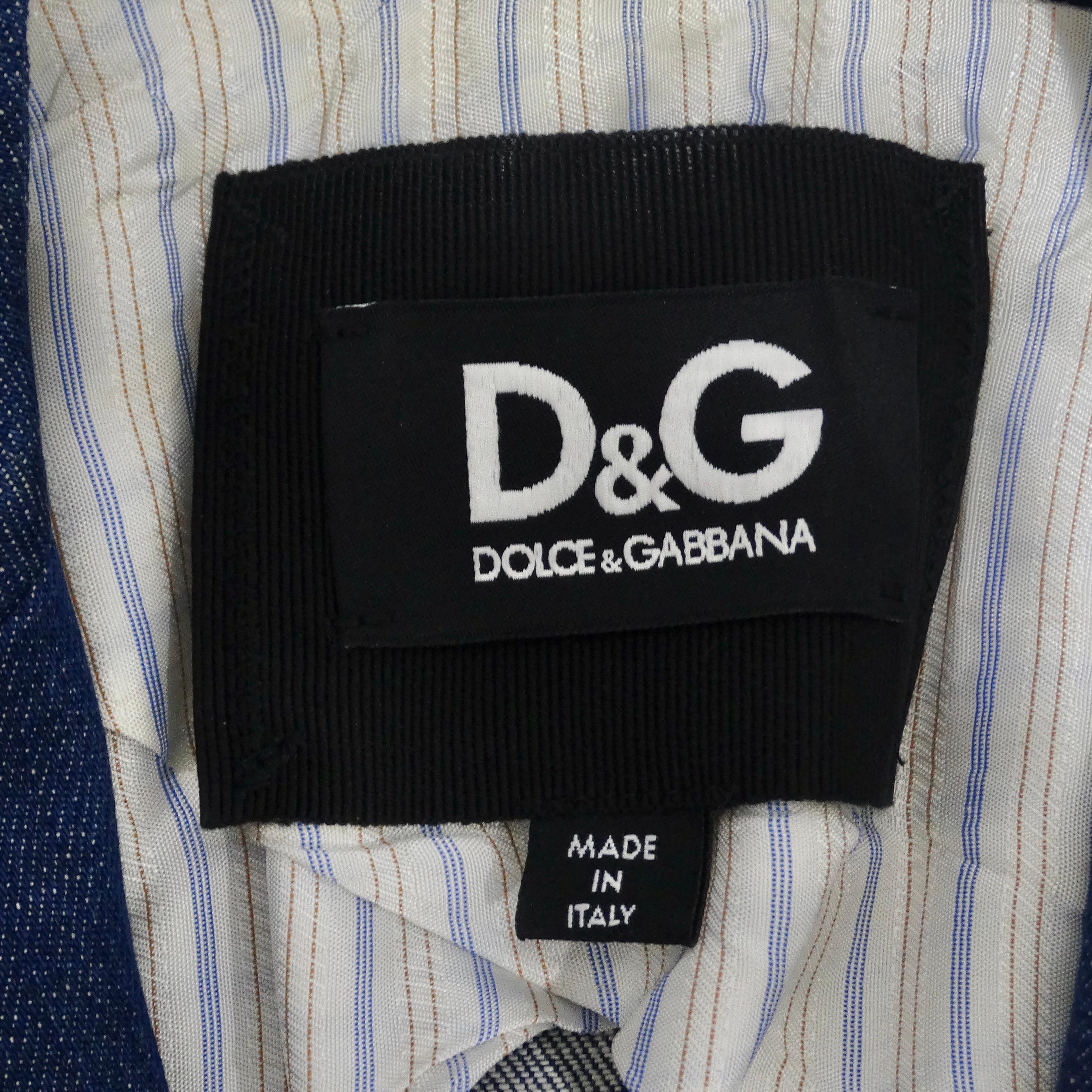 Dolce & Gabbana Strukturierter Blazer aus Denim 3