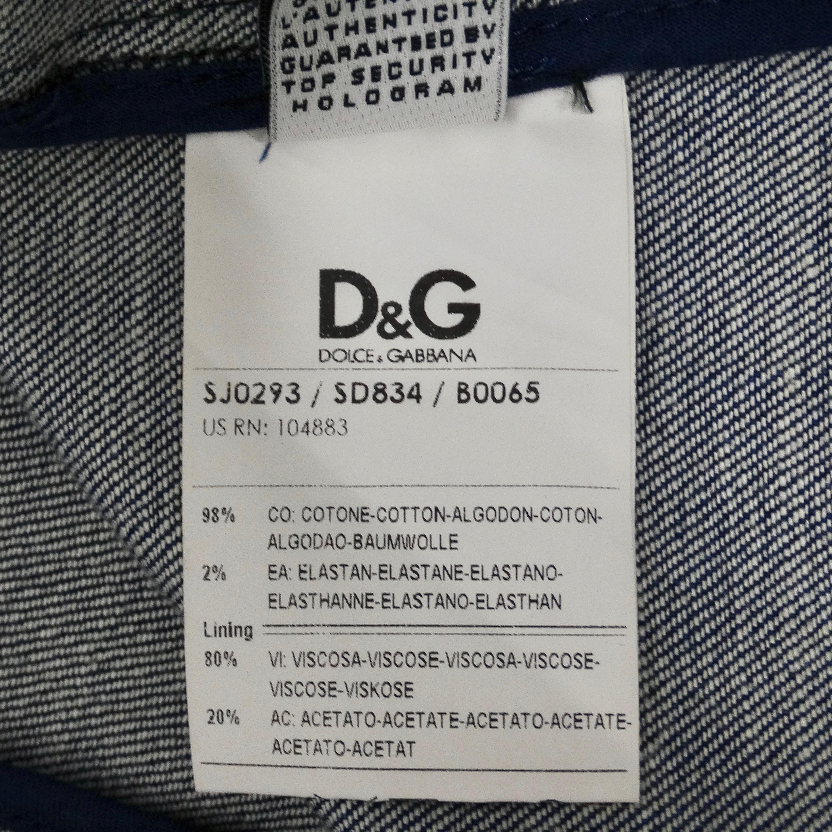Dolce & Gabbana Strukturierter Blazer aus Denim 4