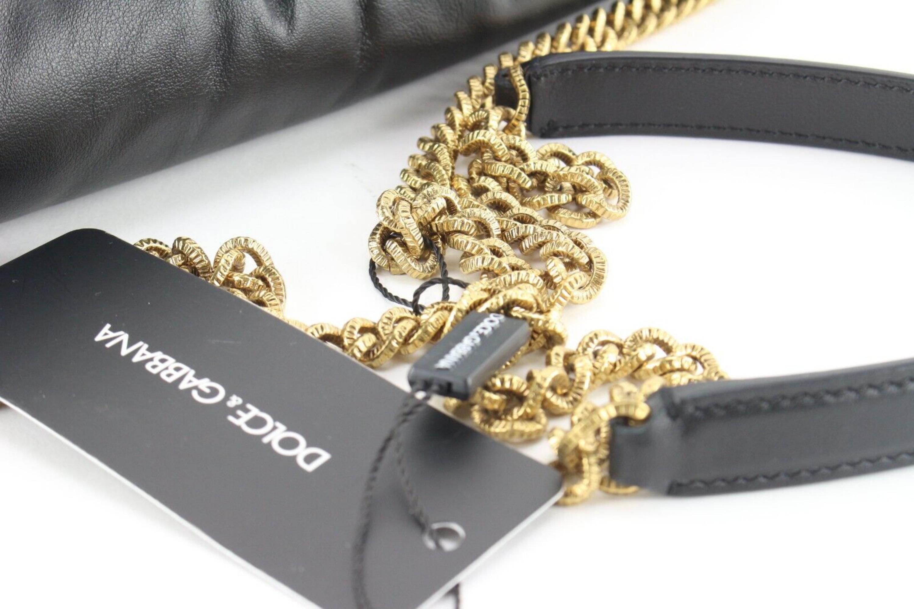 Dolce & Gabbana Devotion Logo Heart Puffy Leather Crossbody GHW 1DG424C For Sale 4