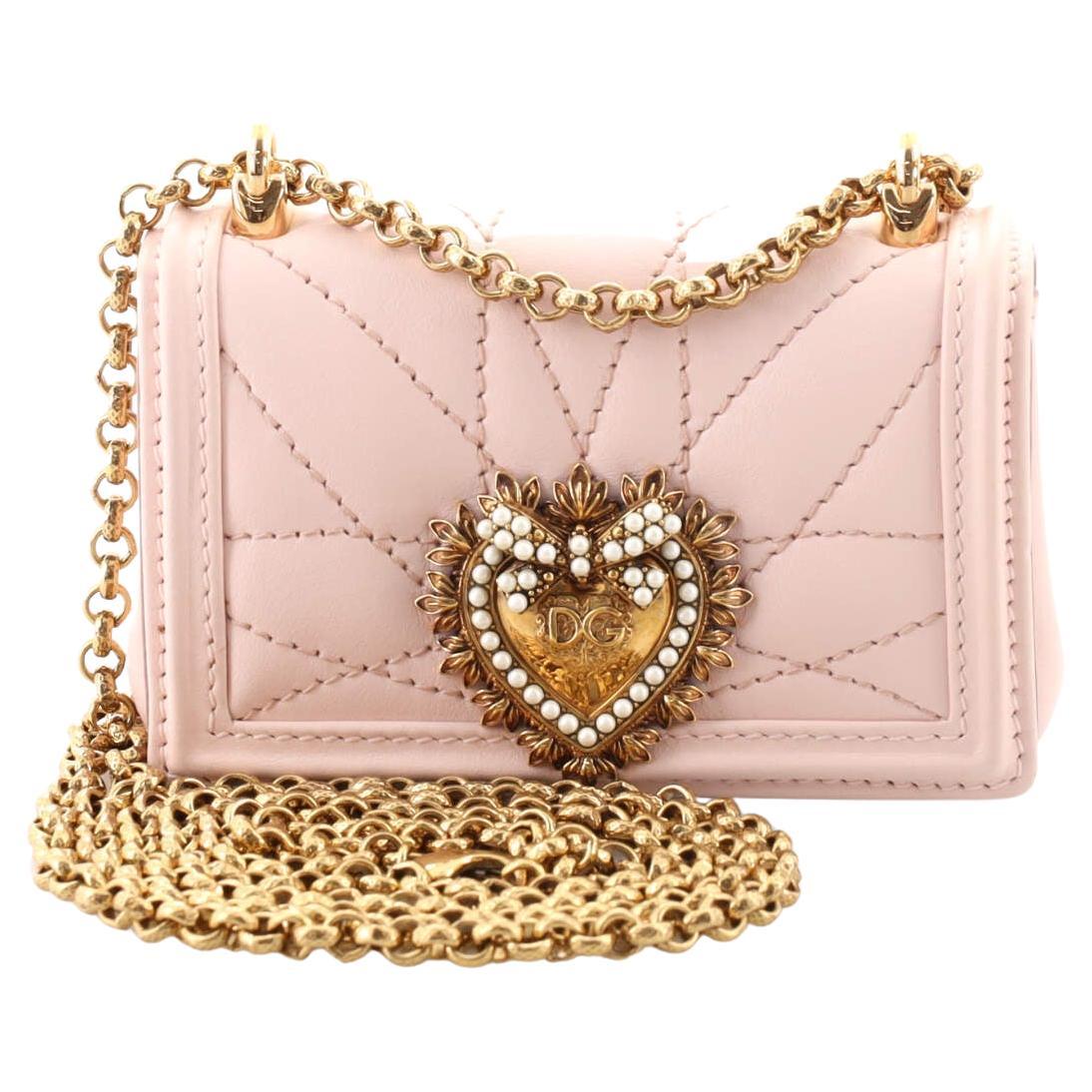 Dolce 
Gabbana Devotion Shoulder Bag Quilted Leather Mini