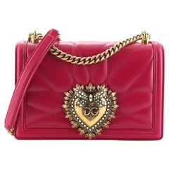 Dolce & Gabbana Devotion Shoulder Bag Quilted Leather Small