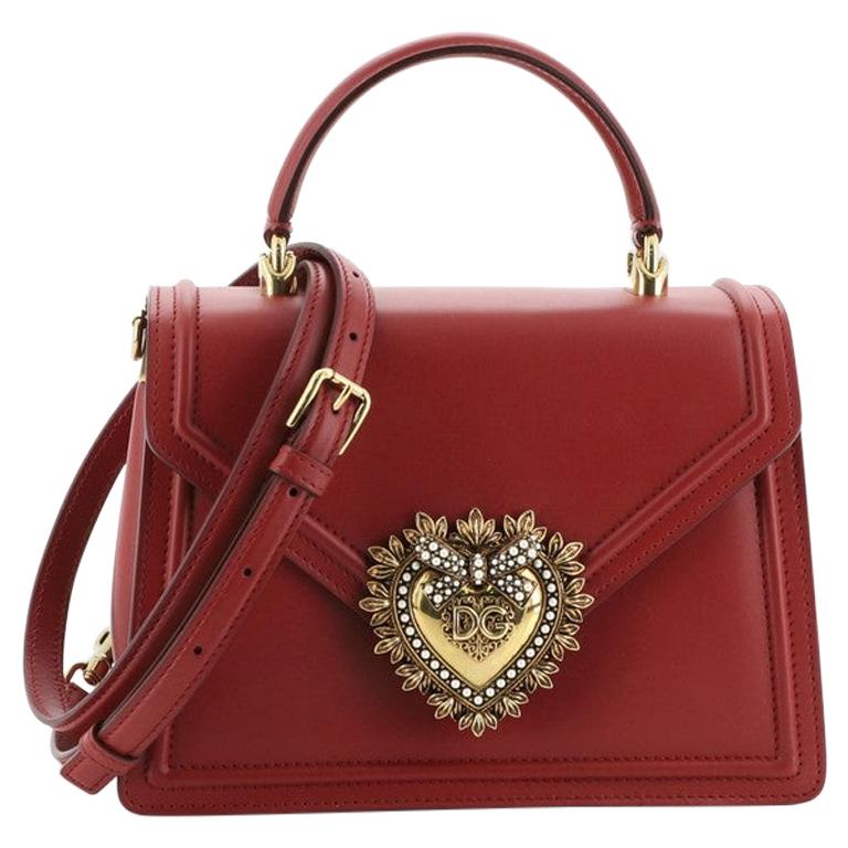 Dolce & Gabbana Devotion Mini Leather Top-Handle Bag