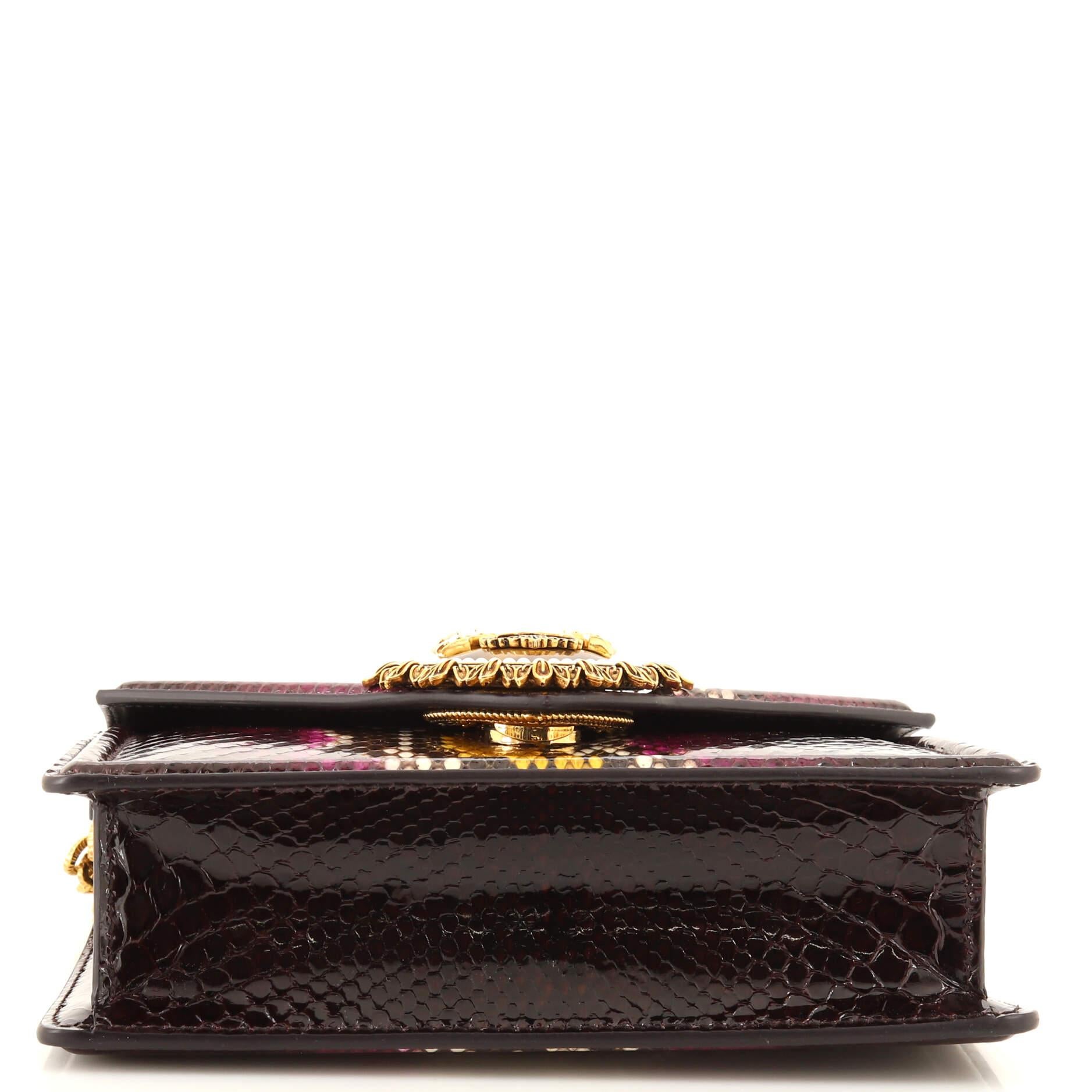 Dolce & Gabbana Devotion Top Handle Bag Python Small In Good Condition In NY, NY