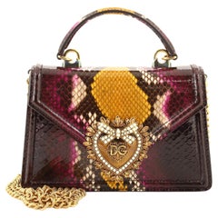 Dolce & Gabbana Devotion Top Handle Bag Python Small