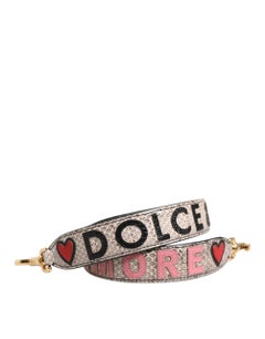 Dolce & Gabbana DG Amore Patch Leather Shoulder Strap — Multicolor