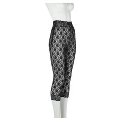 Dolce & Gabbana D&G Black Lace Capri Pants, Spring/Summer 2000 IT38