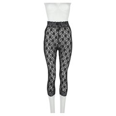 Dolce & Gabbana D&G Black Lace Capri Pants, Spring/Summer 2000 IT38