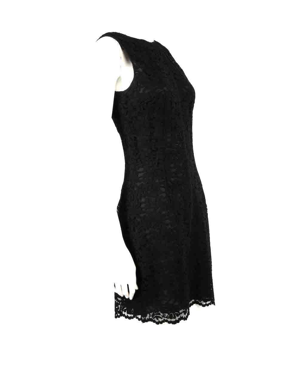 CONDITION is Very good. Hardly any visible wear to dress is evident on this used D&G designer resale item.
 
 
 
 Details
 
 
 Black
 
 Lace
 
 Dress
 
 Mini
 
 Sleeveless
 
 Round neck
 
 Back zip fastening
 
 
 
 
 
 Made in Morocco
 
 
 

