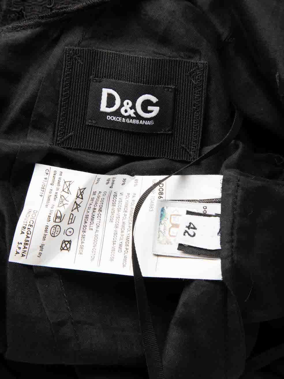 Women's Dolce & Gabbana D&G Black Lace Mini Dress Size M