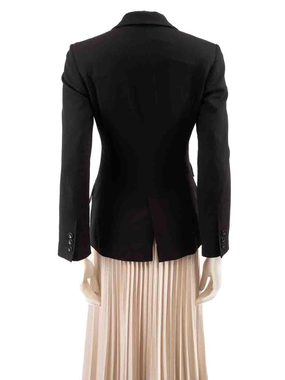 Dolce & Gabbana D&G Black Tailored Blazer Size XS In Good Condition For Sale In London, GB