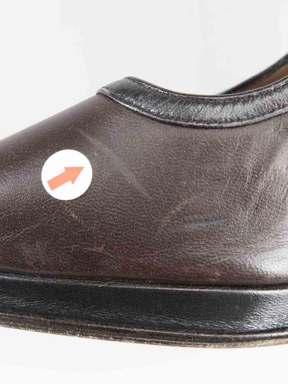 Dolce & Gabbana D&G Braun Leder Peep-Toe Heels Größe IT 38.5 Damen im Angebot