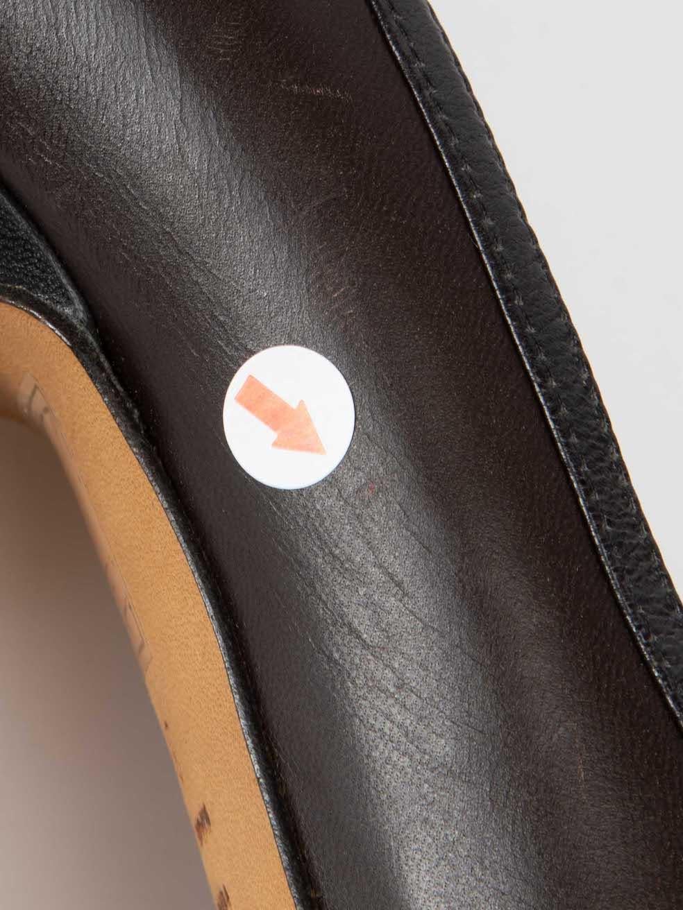 Dolce & Gabbana D&G Braun Leder Peep-Toe Heels Größe IT 38.5 im Angebot 2