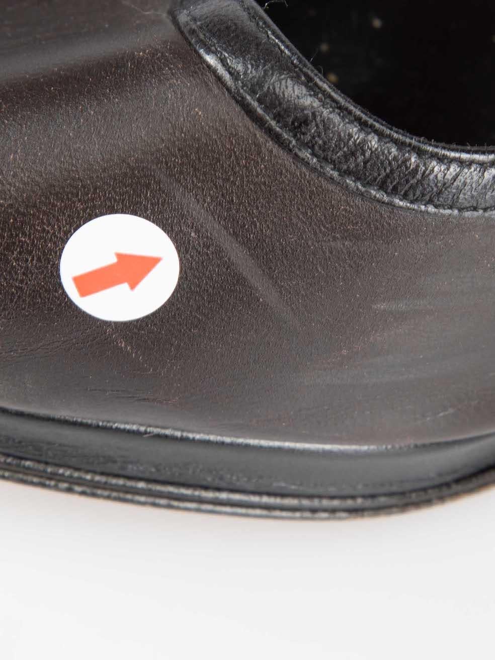 Dolce & Gabbana D&G Braun Leder Peep-Toe Heels Größe IT 38.5 im Angebot 4