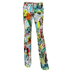 Dolce & Gabbana D&G  Comic Pop Art Cartoon Vintage Multicolor Trousers  Pants