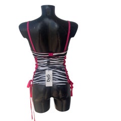 Dolce & Gabbana D&G Zebra Corset Top new with tag