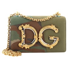 Dolce & Gabbana DG Girls Flap Bag Camouflage Patchwork Small