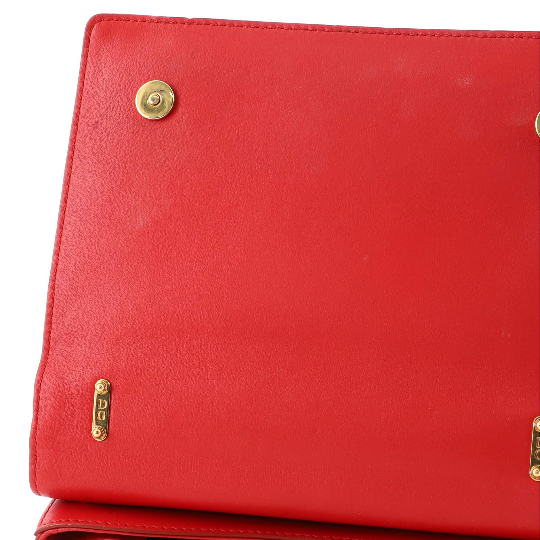 Dolce & Gabbana DG Girls Flap Bag Embellished Leather Small 2
