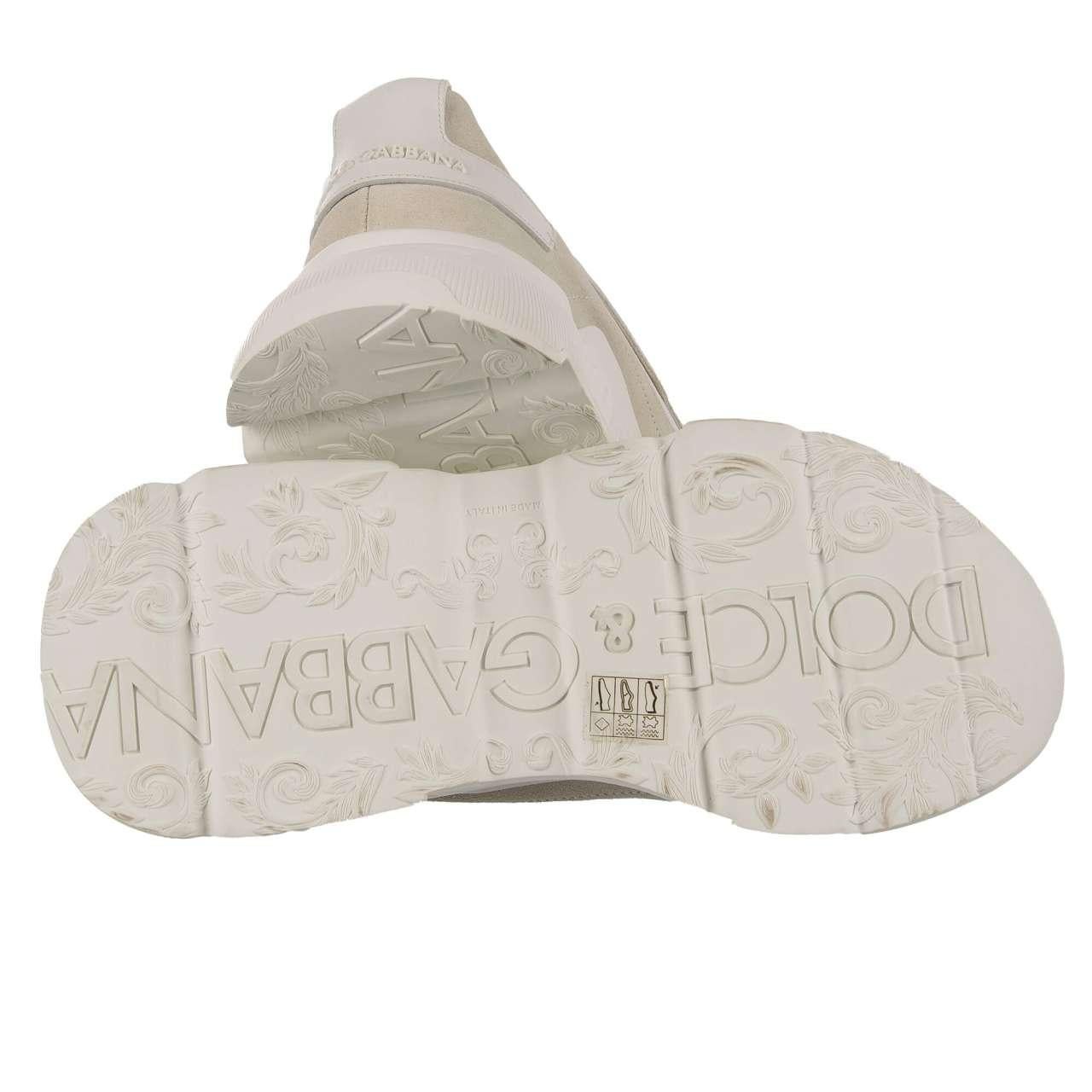 Uomo Dolce & Gabbana DG Logo Sneaker bassa in pelle scamosciata DAYMASTER Bianco EUR 43,5 in vendita