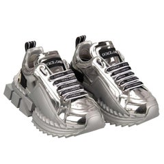 Dolce & Gabbana - DG Logo Plateau Sneaker SUPER QUEEN Silver 37 7