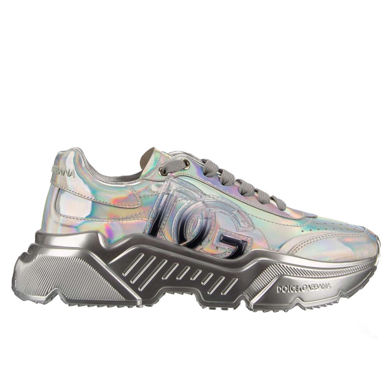 Dolce & Gabbana - DG Logo Sneaker DAYMASTER Rainbow Silver EUR 37, 5 For Sale