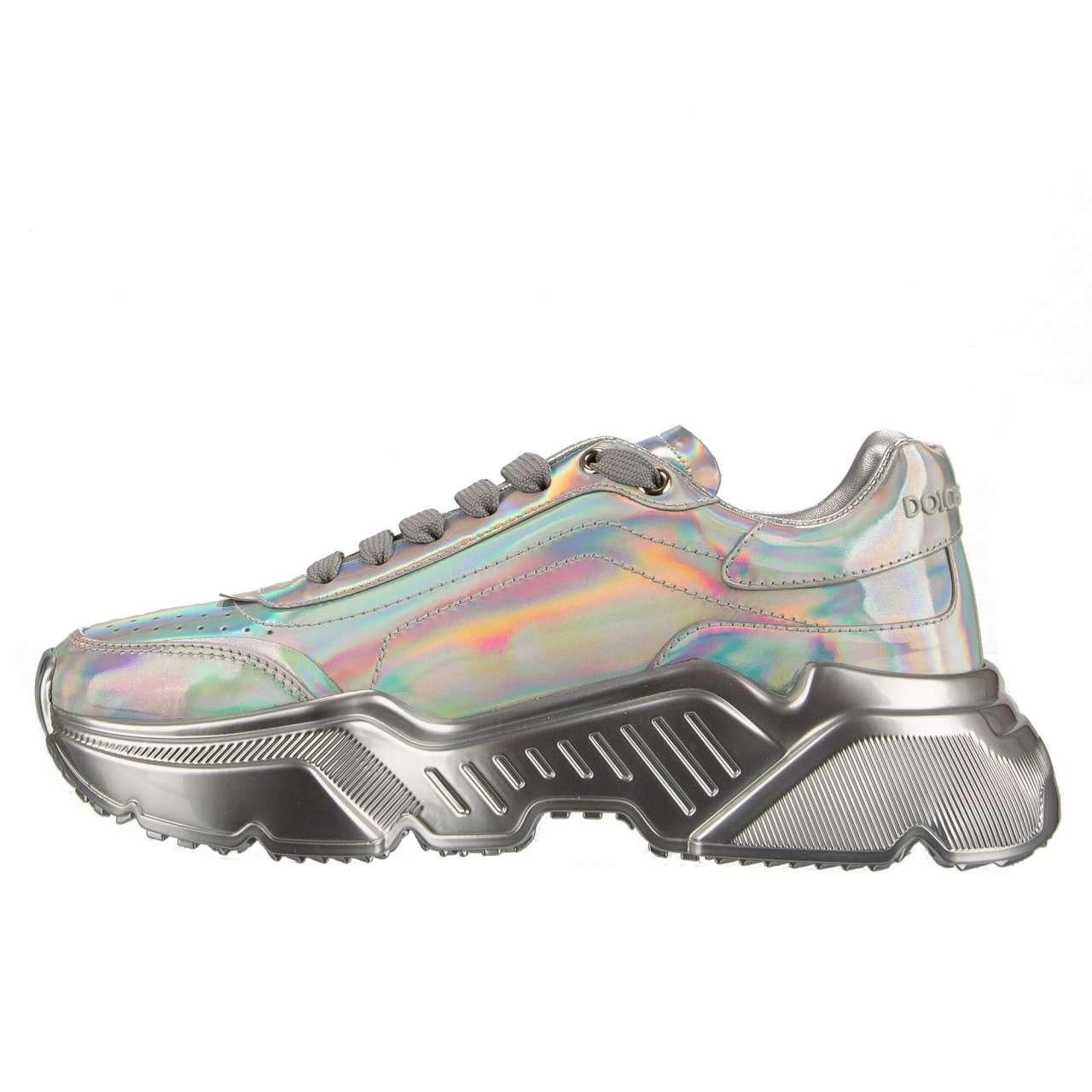 Women's Dolce & Gabbana - DG Logo Sneaker DAYMASTER Rainbow Silver EUR 38