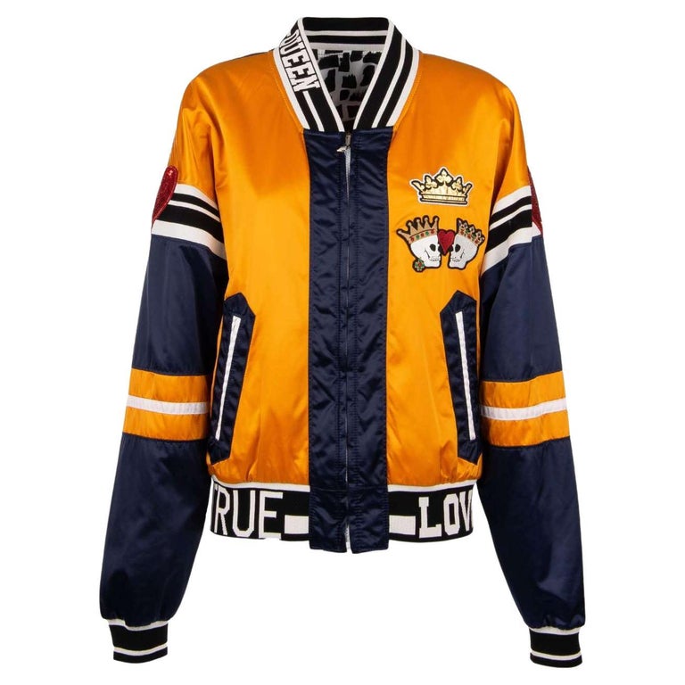 Dolce and Gabbana - DG Queen Crown Amore Skull Reversible Jacket 40 S ...