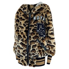 Dolce & Gabbana DG Royal upperr Faux Fur Jacket Beige 40 IT